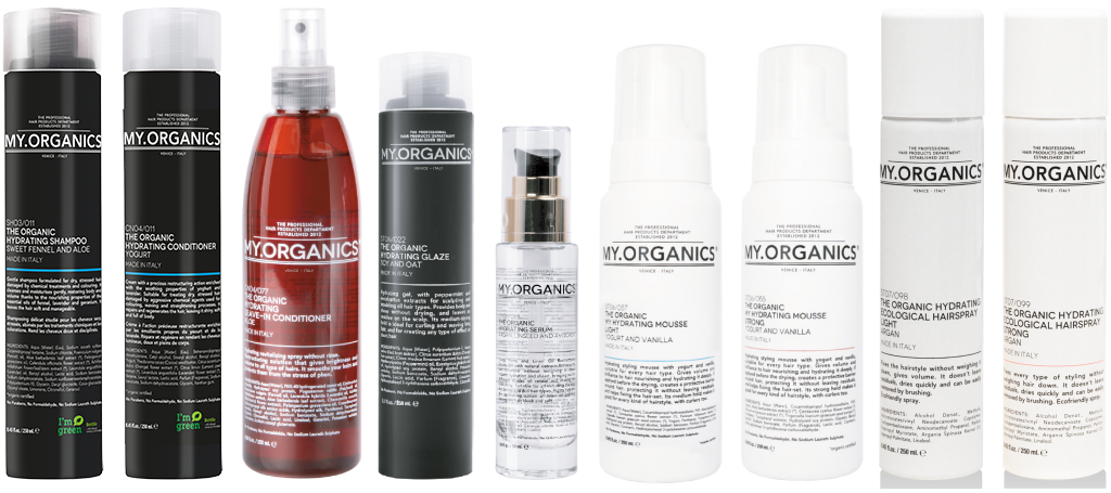 Hydrating Line: products for stressed hair damaged by chemical treatments and colourings - My.Organics