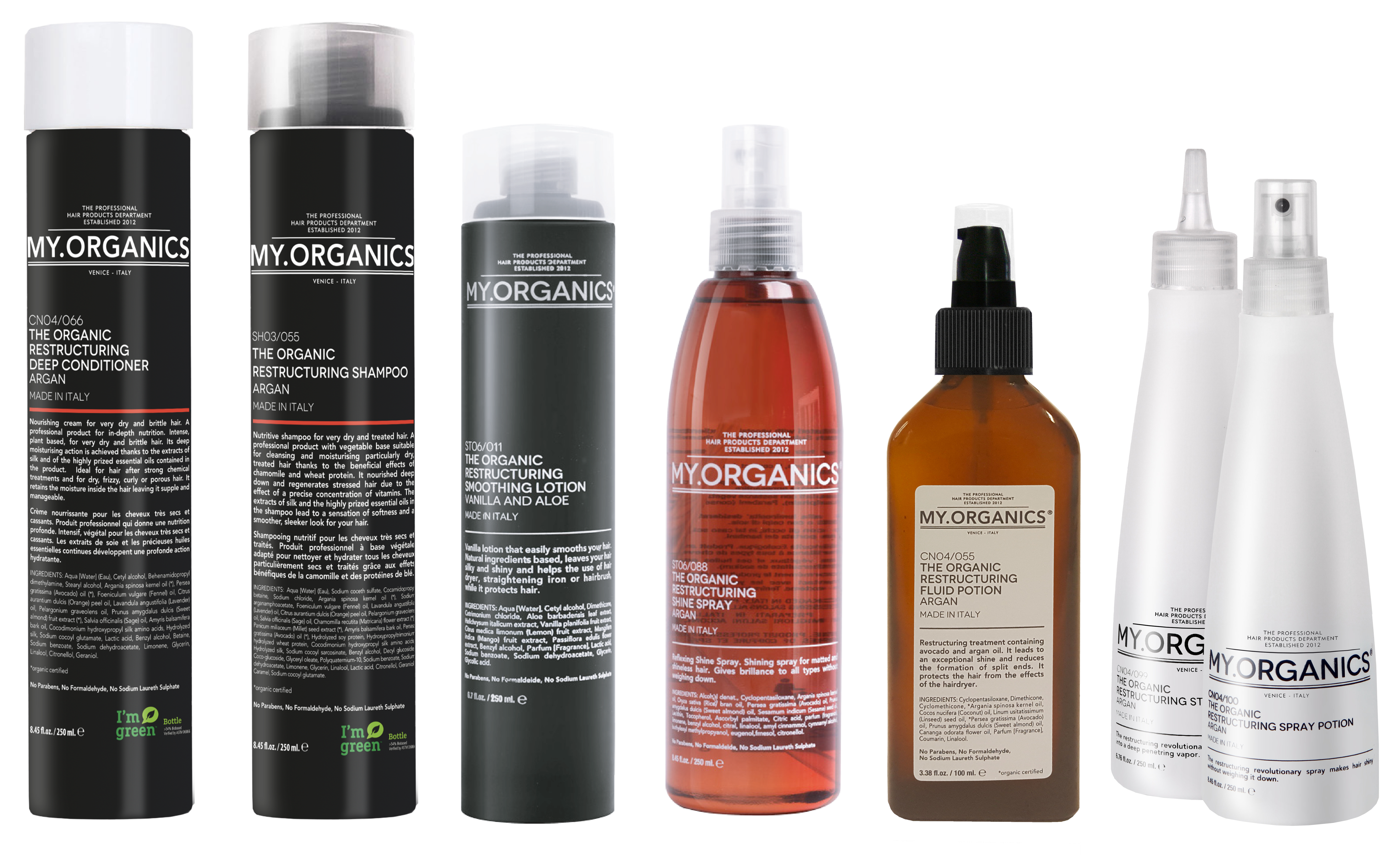 Restructuring Line: products for dry and treated hair - My.Organics